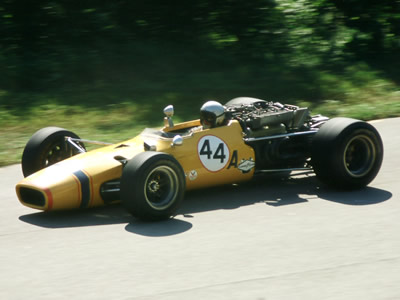 Jerry Hansen's Lola T140 approachs Corner 13 at Road America in the Badger 200 in 1968, the first win by a Lola in Formula 5000. Copyright Tom Schultz 2006. Used with permission. Jerry Hansen's Lola T140 approachs Corner 13 at Road America in the Badger 200 in 1968, the first win by a Lola in Formula 5000. Copyright Tom Schultz 2006. Used with permission.