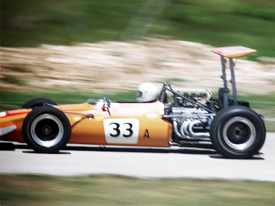 Dick Jacob's Lola T140 at the 1970 Road America June Sprints. Copyright Tom Schultz 2006. Used with permission.