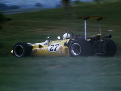Rich Galloway in his early-season T142 at Road America in July 1969. Copyright Tom Schultz 2006. Used with permission.