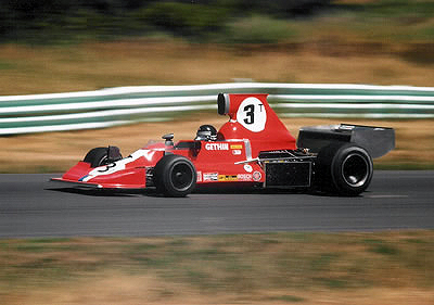 Peter Gethin using Lola T430 HU2 as a spare car carrying 3T early in 1976. Copyright Tom Schultz 2005. Used with permission.