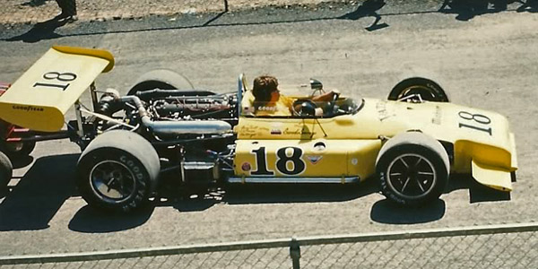 The Brabham BT32 is taken out for practice at Pocono in July 1972. Copyright Jim Stephens 2014. Used with permission.