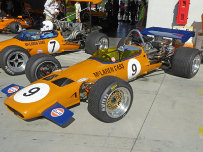 Dave Mitchell's McLaren M10B at the 2105 NZFMR celebrating Howden Ganley. Copyright Pat Stephens 2016. Used with permission.