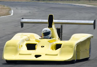 Ian Clements' yellow Frissbee in 2007 or 2008 before it was converted to F5000 Lola T332 specification. Copyright Ian Clements 2018. Used with permission.