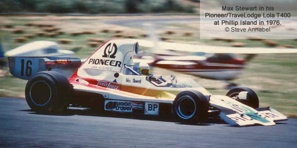 Max Stewart won the Manfeild round in his Lola T400, seen here later in the year at Phillip Island.  Copyright Steve Annabel 2016.  Used with permission.