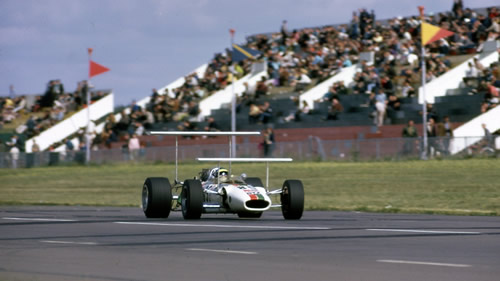 Bill Brack passes the grandstands at Edmonton, June 1969. Copyright unknown; provided from the CMSHF Archives by Mike Atkins. Used with permission. Bill Brack passes the grandstands at Edmonton, June 1969. Copyright unknown; provided from the CMSHF Archives by Mike Atkins. Used with permission.