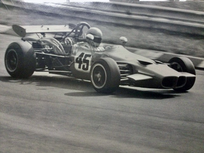Phil Raeder in his Formula C Lotus 59 at Watkins Glen in 1973 or 1974. Copyright Pearce Raeder 2021. Used with permission.