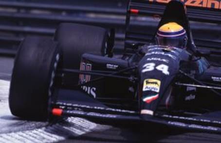 Roberto in the Andrea Moda car at Monaco in 1992.?(10)