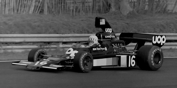 Tom Pryce in his Shadow DN5 on his way to victory at the 1975 Race of Champions. Licenced by Martin Lee under Creative Commons licence Attribution-ShareAlike 2.0 Generic (CC BY-SA 2.0). Original image has been cropped. Tom Pryce in his Shadow DN5 on his way to victory at the 1975 Race of Champions. Licenced by Martin Lee under Creative Commons licence Attribution-ShareAlike 2.0 Generic (CC BY-SA 2.0). Original image has been cropped.