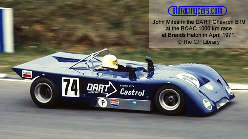 One of the DART Chevron B19s in 1971.  Copyright The GP Library 2009.  Used with permission.