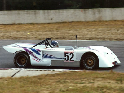 A Chevron B19 driven by Hansmarkus Huber at Zolder in August 1990. Copyright Norbert Vogel 2009. Used with permission.