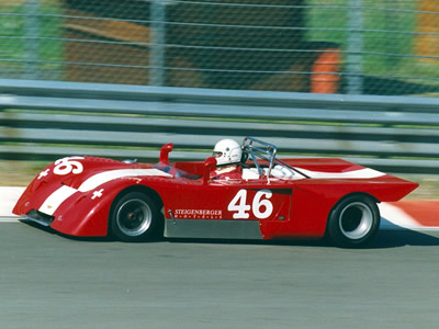 Arnold Seiler in his Chevron B19 in the Trophée des Ardennes race at Spa 19-20 May 1990. Copyright Norbert Vogel 2009. Used with permission.