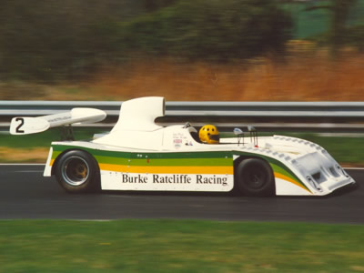 The Burke Ratcliffe Lola T530 of Mike Wilds and Ian Flux at Oulton Park on Good Friday 1987. Copyright Norbert Vogel 2015. Used with permission.