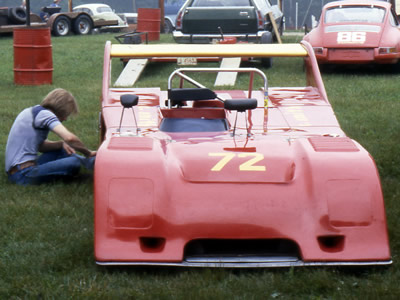 Chuck Smith's Chevron B19/21 in the paddock at Mid-Ohio in June 1979. Copyright Mark Windecker 2009. Used with permission.