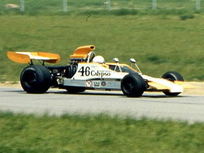 Doug Barrow in Lola T300 HU8 at Michigan in 1973. Copyright Mark Windecker 2005. Used with permission.