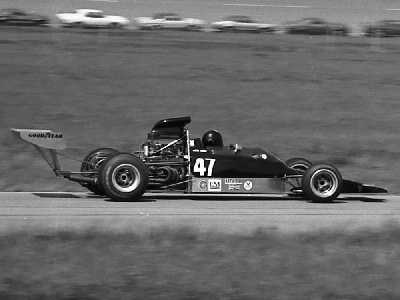Eddie Miller in his ex-Adamowicz T330 HU9 at Michigan early in 1973. Copyright Mark Windecker 2004. Used with permission.