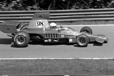 Larry Harley's puzzling Lola T332, seen here at Mid-Ohio early in the 1974 season. Copyright Mark Windecker 2005. Used with permission.