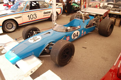 The Crosslé 15F of Craig Schrontz at the Rolex Monterey Motorsports Reunion in August 2015. Copyright John Zimmermann 2015. Used with permission.