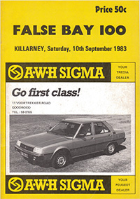 False Bay 100 1983 program cover