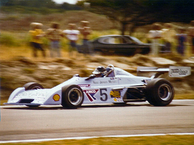 Mikko Kozarowitzky in his Fred Opert Racing Chevron B34 at Teretonga in January 1977. Copyright Kevin Thomson 2013. Used with permission.