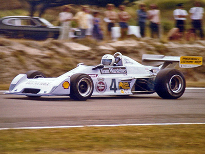 Keke Rosberg in the Fred Opert Racing Chevron B34 at Teretonga in January 1977. Copyright Kevin Thomson 2013. Used with permission.
