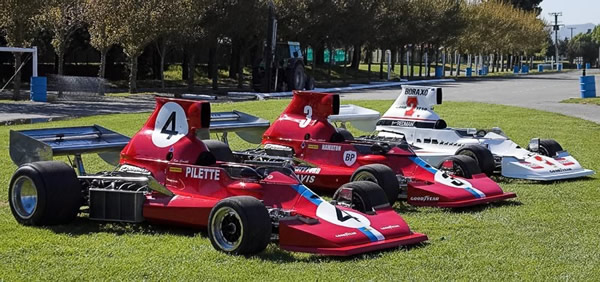 The three Lola T430s lined up in chassis number order at Christchurch in October 2007 following the reconstruction of HU2. Copyright Warbirds Photography 2007. Used with permission.