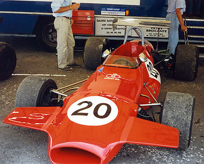 Michael Baudouin's Brabham BT30-20 in historic racing in 1993. Copyright Gerard Barathieu. Used with permission.