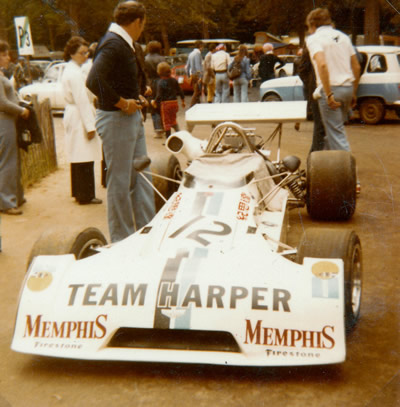 Dieter Quester's Team Harper Chevron B27 at Rouen in 1974. Copyright Gerard Barathieu. Used with permission. Dieter Quester's Team Harper Chevron B27 at Rouen in 1974. Copyright Gerard Barathieu. Used with permission.