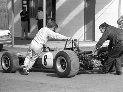 The Chevron B15 of Brendan McInerney at Mallory Park in June 1969. Copyright Chris Bennett 2014. Used with permission.