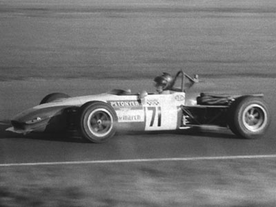 Colin Vandervell in the Petonyer March 703 at Thruxton in September 1970. Copyright Chris Bennett 2019. Used with permission.