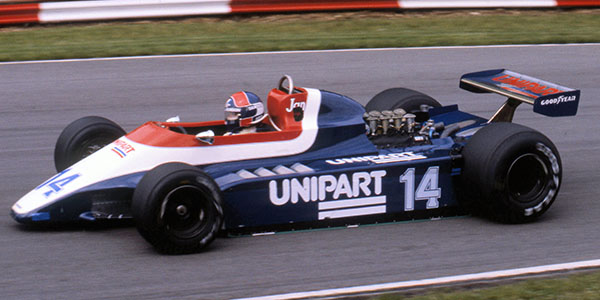 Jan Lammers in the Ensign N180 at the 1980 British Grand Prix. Copyright David Bishop 2018. Used with permission.