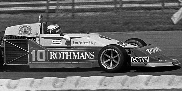 Ian Scheckter in the Rothmans March 761B at the British Grand Prix in 1977. Copyright David Bishop 2018. Used with permission. Ian Scheckter in the Rothmans March 761B at the British Grand Prix in 1977. Copyright David Bishop 2018. Used with permission.