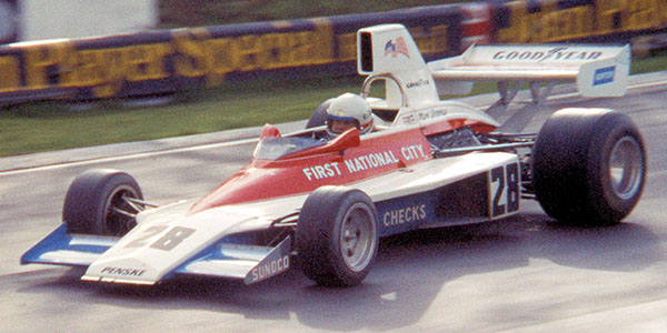 Mark Donohue in the Penske PC1 at the 1975 Brands Hatch Race of Champions. Copyright David Bishop 2018. Used with permission.