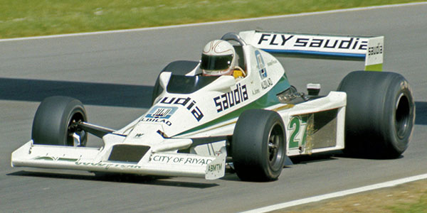 Alan Jones in his Williams FW06 at the 1978 British Grand Prix. Copyright David Bishop 2018. Used with permission.