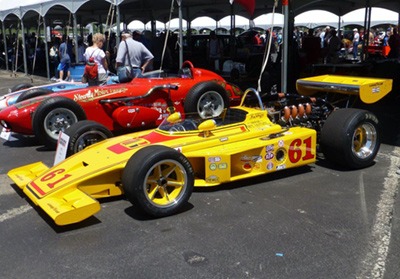 Bruce Revennaugh's 1972 Coyote at the Historic Indycar Exhibition in May 2017. Copyright Ian Blackwell 2017. Used with permission.