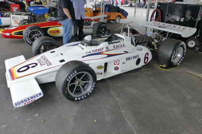 Scott Borchetta's 1972 Eagle at the vintage Indycar event in May 2016. Copyright Ian Blackwell 2016. Used with permission.