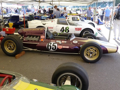 The Gerhardt restored in Travelon Trailers livery and driven by Robin Ward at the 2015 Goodwood Festival of Speed. Copyright Ian Blackwell 2015. Used with permission.