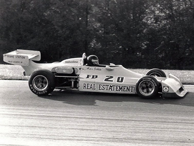 Max Sebba in his Chevron B29 at the SCCA Runoffs in 1977. Copyright Pepper Bowe 2020. Used with permission.