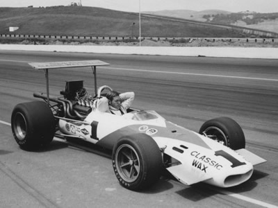 Sam Posey waiting to test his newly-acquired ex-Lew Florence Eagle at Sears Point the week after his win at Laguna Seca. Copyright Locke de Bretteville 2012. Used with permission.