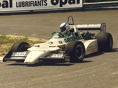 Jean-Marie Brisard in his Chevron B48 at Monts de Fourche in 1991. Copyright Jean-Marie Brisard 2020. Used with permission.