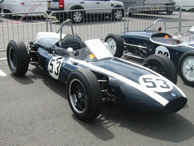 Chris Bullimore's Cooper T53 at Silverstone in July 2006. Copyright Allen Brown 2006. Used with permission.