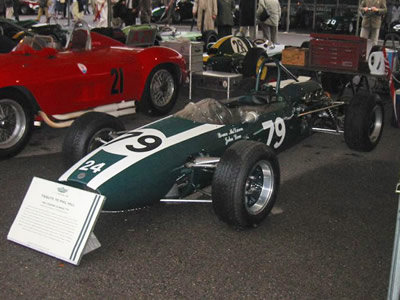 Robert Woodward's Cooper T79 at the Goodwood Revival meeting in September 2006. Copyright Allen Brown 2006. Used with permission.