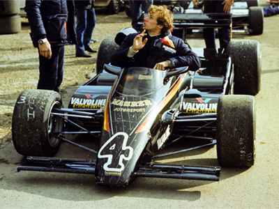 Stefan Bellof's Maurer MM83 at Thruxton in April 1983. Copyright Alan Brown 2024. Used with permission. Stefan Bellof's Maurer MM83 at Thruxton in April 1983. Copyright Alan Brown 2024. Used with permission.
