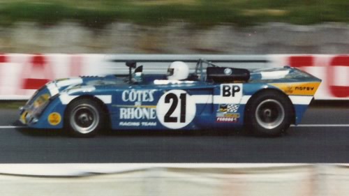The Chevron B23 shared at Le Mans in 1973 by Pierre Maublanc and Robert Mieusset.  Copyright Richard Bunyan 2011.  Used with permission.