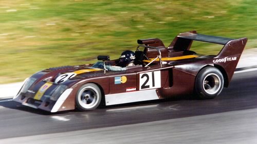 The works development Chevron B26 with new Hart 420R engine at the 1974 BOAC 1000 km race.  Copyright Richard Bunyan 2011.  Used with permission.