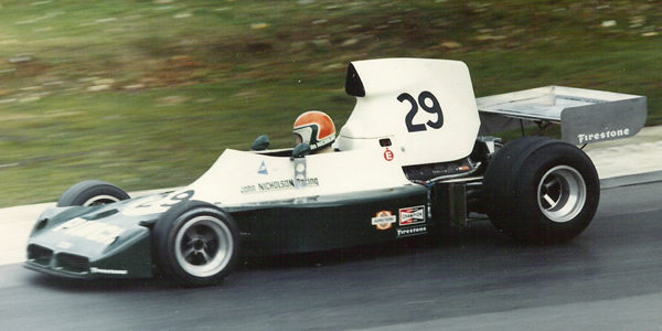 John Nicholson gave his new Lyncar 006 its debut here at the 1974 Race of Champions. Copyright Richard Bunyan 2007. Used with permission. John Nicholson gave his new Lyncar 006 its debut here at the 1974 Race of Champions. Copyright Richard Bunyan 2007. Used with permission.