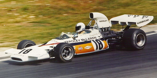 Denny Hulme in the McLaren M19C on his way to fifth place at the 1972 British GP. Copyright Richard Bunyan 2007. Used with permission.