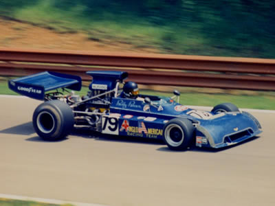 Bobby Brown in his Chevron B24 at Mid-Ohio in 1973. Copyright Terry Capps 2013. Used with permission.