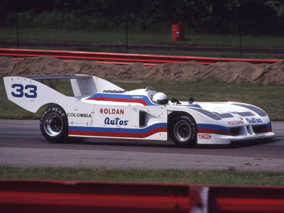 Ricardo Londoño  in his Roldan Autos Lola T530 at Mid-Ohio in 1980. Copyright Terry Capps 2014. Used with permission.