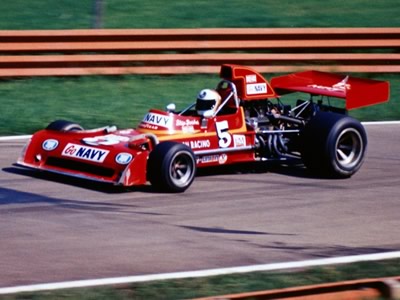 The first iteration of Skip Barber's March 73A, seen here at Mid-Ohio early in 1973. Copyright Terry Capps 2013. Used with permission.