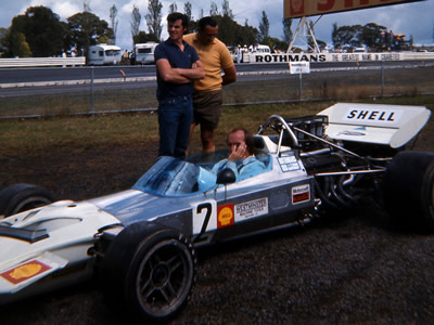 Mike Hailwood in the works Surtees TS11/TS9/TS8 in front-radiator specification at Sandown Park in 1972. Copyright Stewart Clark 2017. Used with permission. Mike Hailwood in the works Surtees TS11/TS9/TS8 in front-radiator specification at Sandown Park in 1972. Copyright Stewart Clark 2017. Used with permission.